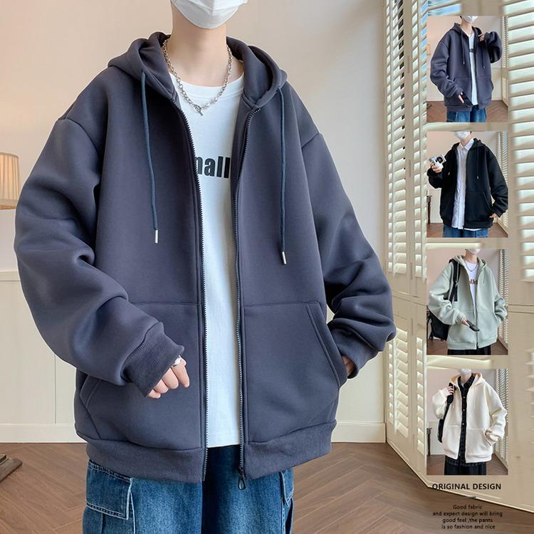 パーカー メンズ ジップアップパーカー トップス parka 無地 長袖