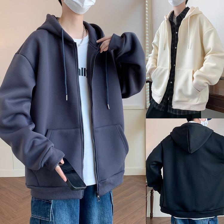 パーカー メンズ ジップアップパーカー トップス parka 無地 長袖