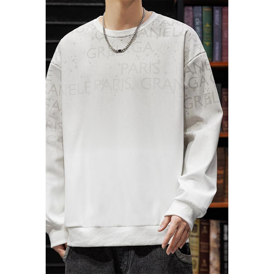 トレーナー グラデーション トップス 春服 春物 クルーネック キレイめ 