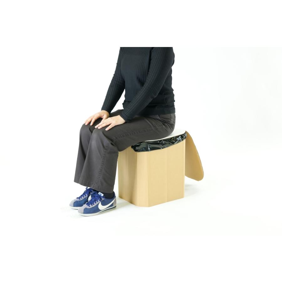 【１個】おしりにやさしい簡易トイレ 非常用ダンボール製組立式トイレ（5回分） |  | 03