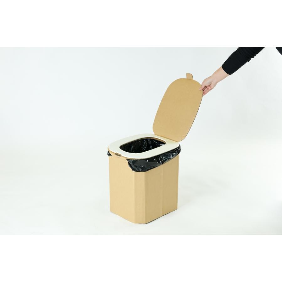 【１個】おしりにやさしい簡易トイレ 非常用ダンボール製組立式トイレ（5回分） |  | 05