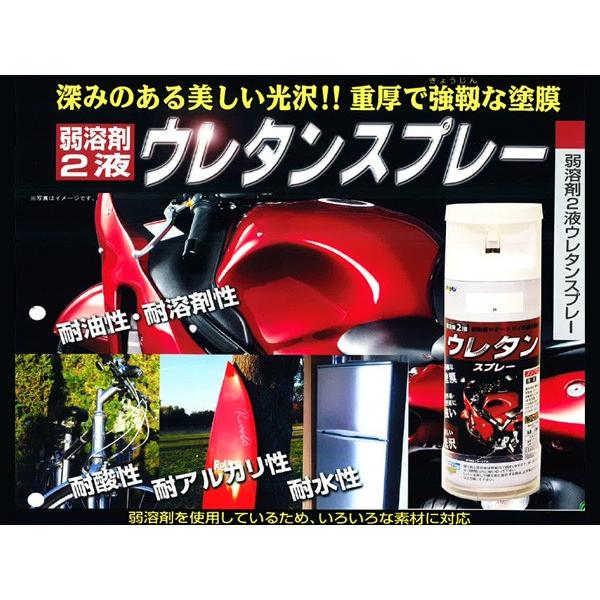 アサヒペン 2液 ウレタンスプレー ツヤ消し黒 300ml 1本 弱溶剤型 塗料 塗装 DIY 屋内外 多用途｜yabumoto1｜02