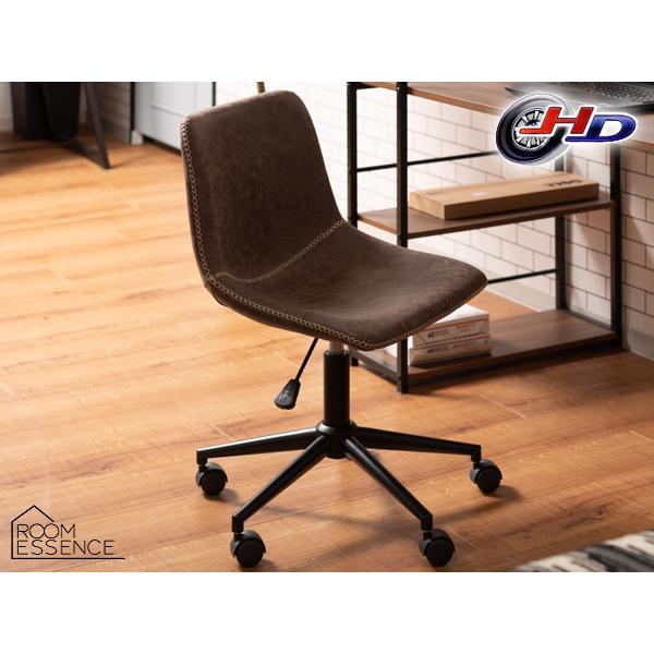 東谷 デスクチェア ブラウン W56×D58×H78〜87×SH45~54 PC-77BR 座面
