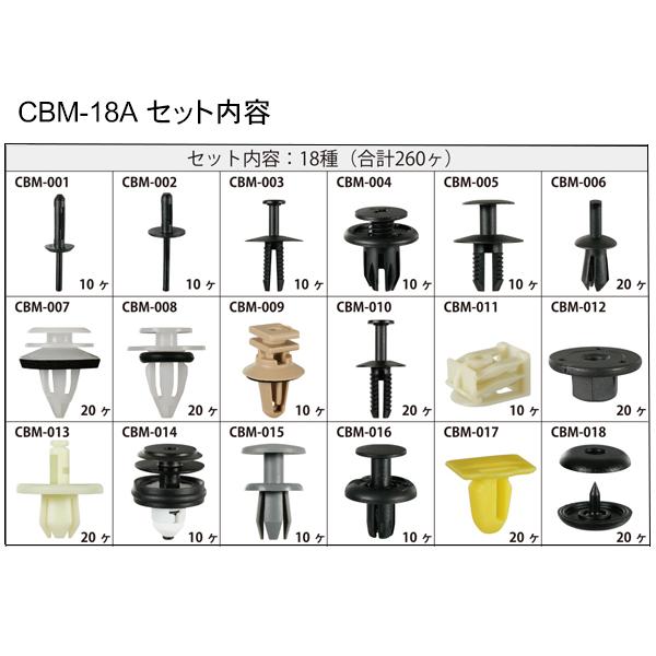 Moveon BMW用 クリップセット 18種 計260個入 CBM-18A 内張り カー