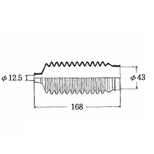大野ゴム ステアリングラックブーツ 国産 RP-2084 1個 45535-10060