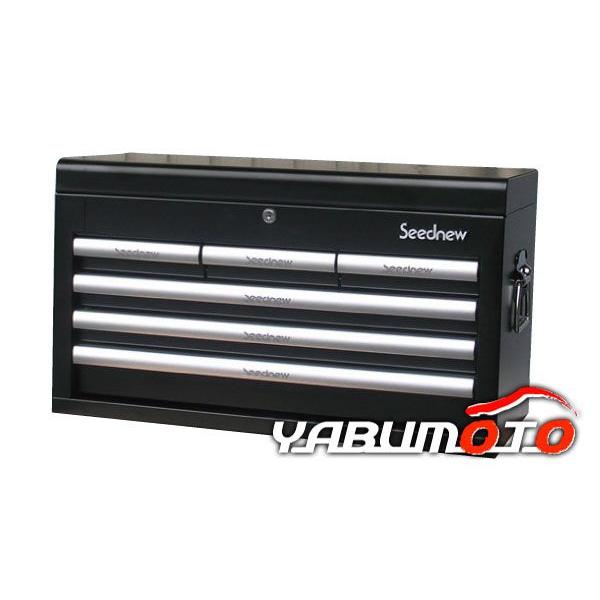 Seednew 工具箱 チェスト 黒 ブラック 6段引出し S-R906BL 工具 収納