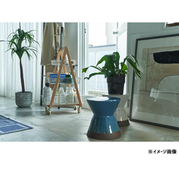 東谷 ミニスツール 陶器 椅子 ブルー 青 サイドテーブル 庭 フラワー