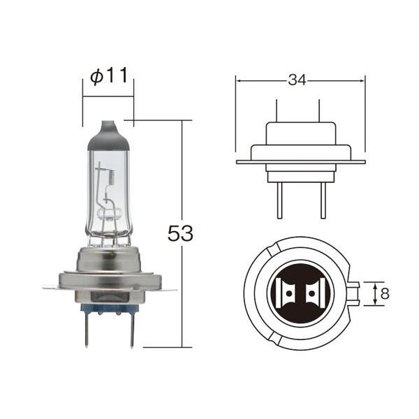 ハロゲン バルブ H7 ヘッド ランプ ライト 12V 55W PX26d T11 クリア 1個 一般車用 四輪車 ノーマルバルブ 小糸製作所 小糸 KOITO 0701｜yabumoto20｜03