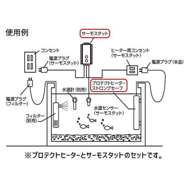 プロテクトヒーター シーパレ V1000 マルカン ニッソー 水槽用 ヒーター サーモスタット セパレート 水温管理 熱帯魚 〜500L水槽用 空焚き防止 送料無料｜yabumoto20｜02