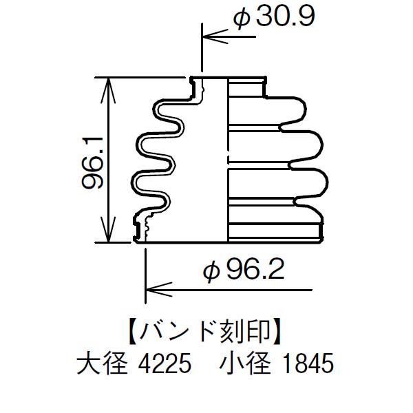 カムリ AVV50 AXVH70 クールガー MCU20W ドライブシャフトブーツ フロント アウタ側 左右共通 片側 1個 ミヤコ自動車 分割 ワレ有｜yabumoto21｜03