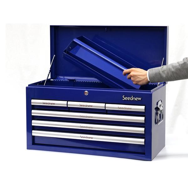 Seednew 工具箱 チェスト 青 ブルー 6段引出し S-R906B 工具 収納 整理 シーズニュー 法人のみ配送 メーカー直送 代引き不可 送料無料 |  | 02
