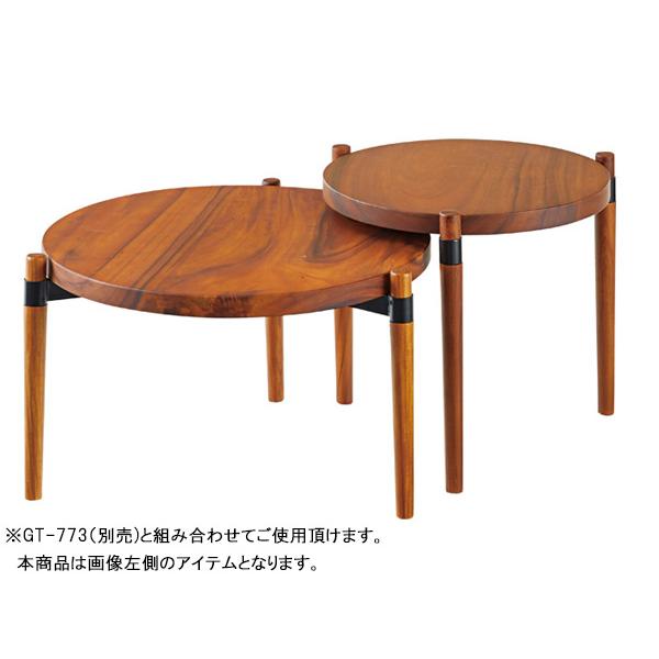 東谷 ラウンドテーブルS ブラウン W53×D53×H44 GT-773 丸型 サイドテーブル ナイトテーブル メーカー直送 送料無料｜yabumoto23｜03