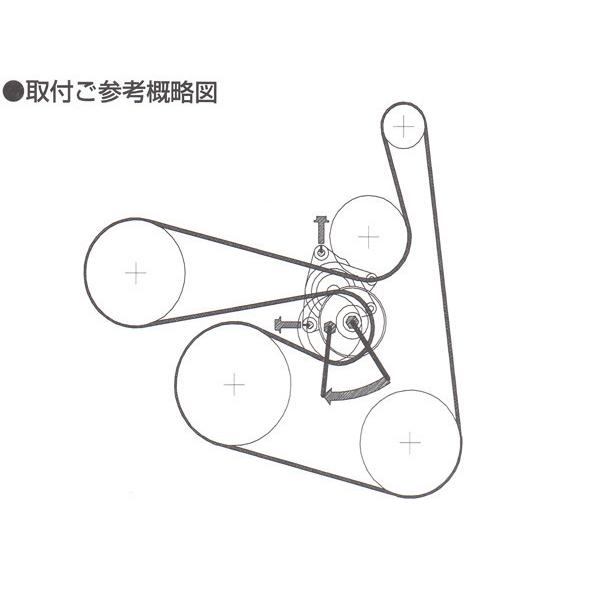 セレナ TC24 TNC24 RC24 Vベルトオートテンショナー BANDO バンドー製 11955-6N20B 送料無料｜yabumoto23｜02