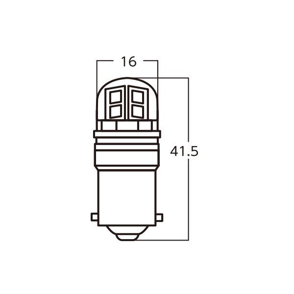 LEDバルブ 12/24V 1W G18 BA15s マーカー ランプ 130lm 2700K 電球色 スタンレー STANLEY CA4135M スタンダード 補修用 車検対応 1個｜yabumoto24｜03