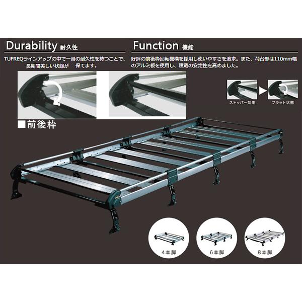 ミニキャブ DS17V ハイルーフ H27.3〜 ルーフキャリア TUFREQ タフレック H+シリーズ プラス 6本脚 法人のみ配送 送料無料_2