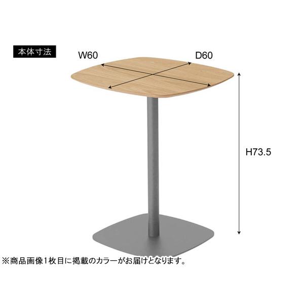 東谷 カフェテーブル ホワイト W60×D60×H73.5 PT-993WH コーヒーテーブル ナイトテーブル カフェ風 角丸 四角 メーカー直送 送料無料｜yabumoto27｜02