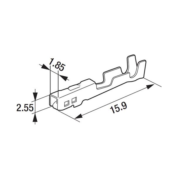 日立 Astemo ターミナル メス 1袋 100個入 適用電線0.30〜0.50sq B-86 ネコポス送料無料｜yabumoto27｜03