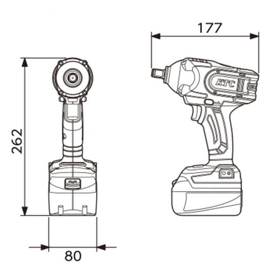 KTC 12.7sq. コードレス トルクリミットインパクトレンチ セット JTAE411A 充電式 コンパクト 予備バッテリー付 送料無料｜yabumoto28｜05