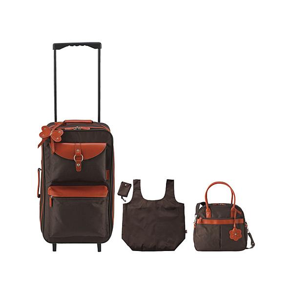 アン アン トラベルバッグセット ブラウン ATC1002K 旅行バッグ キャリー ボストン エコバッグ 3点セット スーツケース