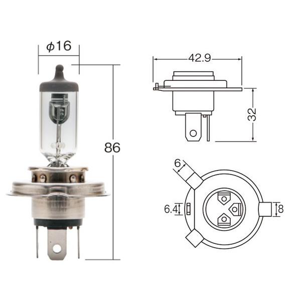 小糸製作所 ハロゲン バルブ H4 ヘッド ランプ ライト 24V 75W / 70W