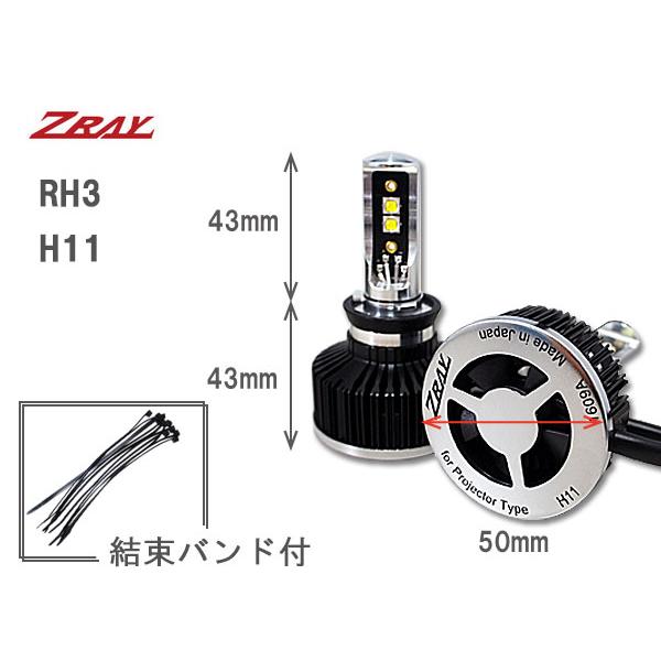 ヘッドライト LED H11 ZRAY RH3 プロジェクターヘッドライト専用 LED