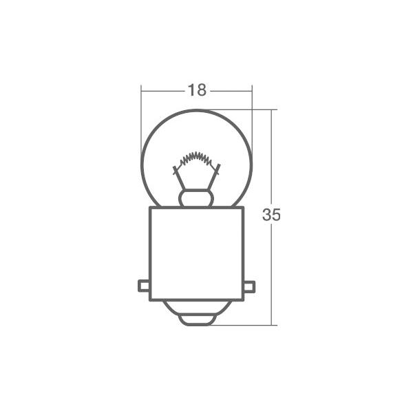24V 5W  G18 BA15s シングル球 つばなし並ピン 単線 A4141M スタンレー STANLEY  10個｜yabumoto30｜03