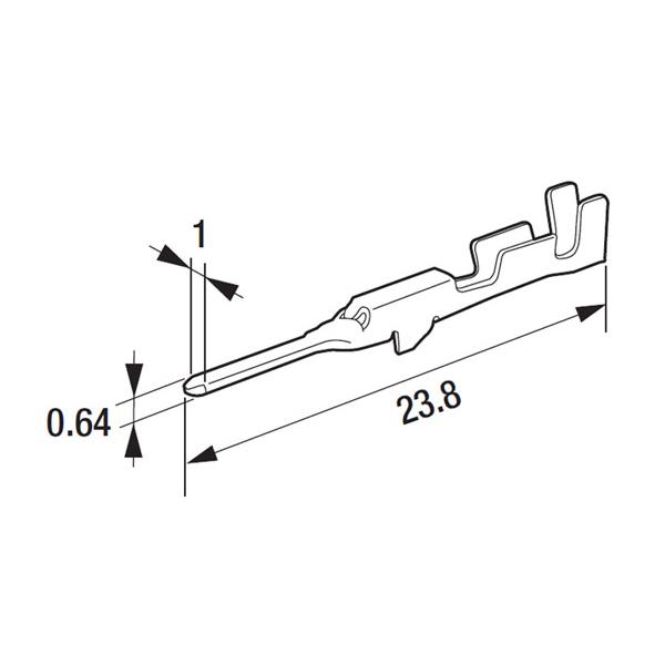 日立 Astemo ターミナル オス 1袋 100個入 適用電線0.30〜0.50sq B-85 ネコポス送料無料｜yabumoto30｜03