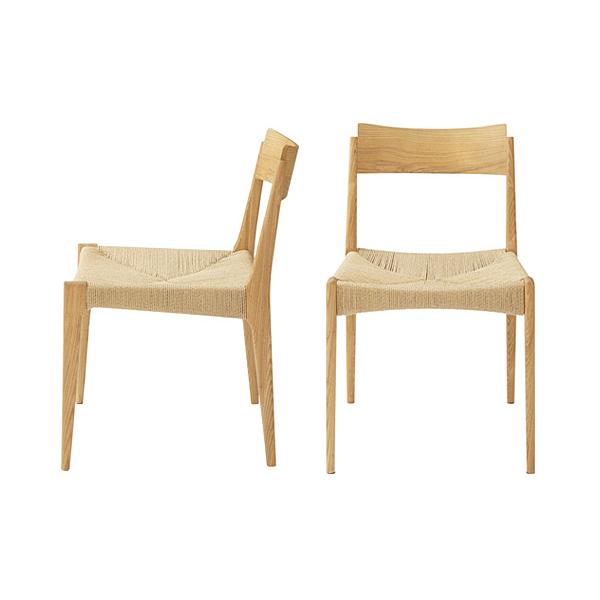 美品 東谷 ペーパーコードチェア 北欧チェア ナチュラル 座編みの椅子 ② 東谷 チェア ペーパーコード 北欧 おしゃれ 軽量 ナチュラル