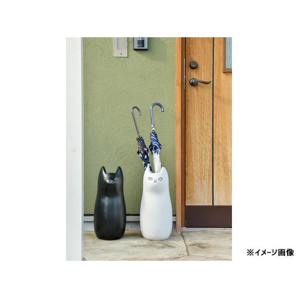 東谷 傘たて 陶器 猫 ねこ ホワイト 白 高さ約45.5cm アンブレラスタンド  傘立て 小物入れ CLY-12WH あずまや メーカー直送 送料無料｜yabumoto3｜04