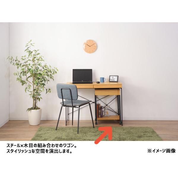 東谷 デスクワゴン サイドワゴン ナチュラル キャスター付 棚 引き出し