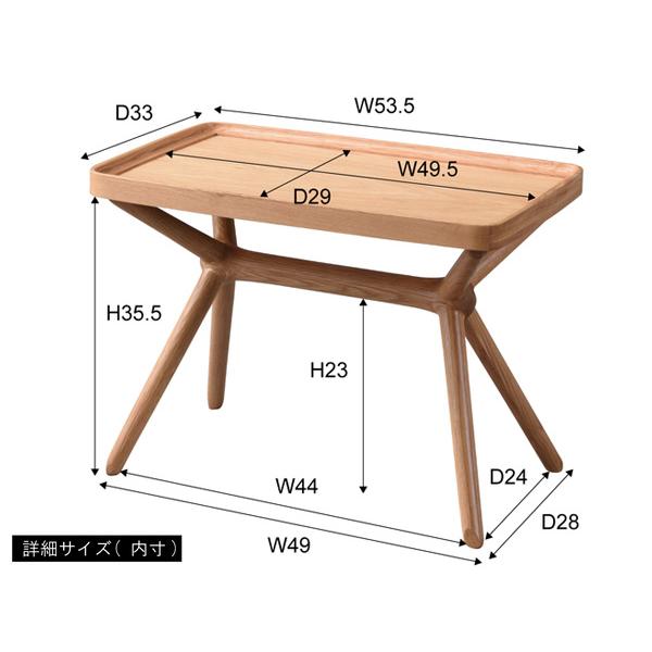 東谷 2WAY サイドテーブル ナチュラル W54×D33×H51/38.5 GT-880NA 机 トレー 取外し ソファ サイド オーク メーカー直送 送料無料｜yabumoto3｜03