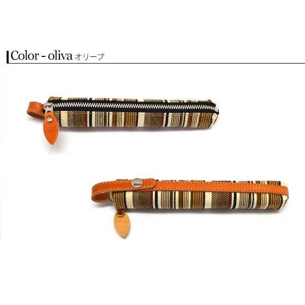 CALF カーフ 倉敷帆布 バトンペンケース oliva オリーブ Sサイズ CALF カーフ 倉敷帆布 バトンペンケース oliva オリーブ Sサイズ