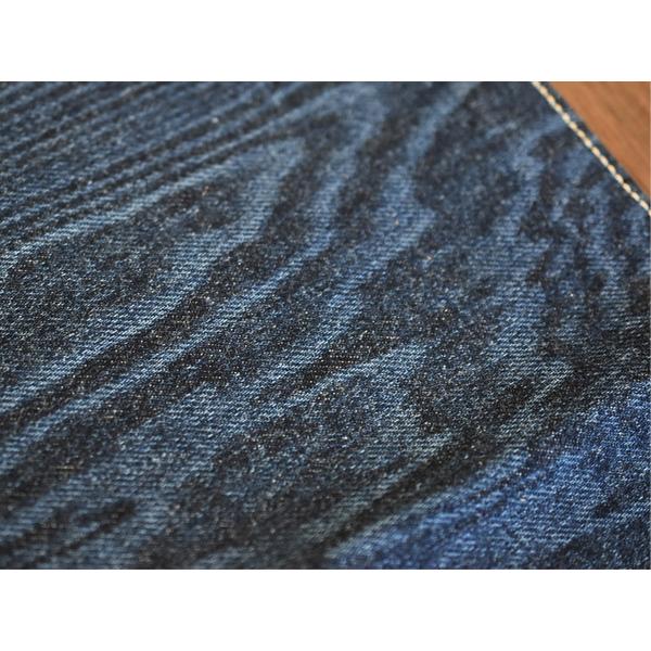 ブックカバー セミB5 刺繍 ししゅう 木目 デニム 新素材 本革 ウッドデニム WOOD DENIM アルファ企画 送料無料｜yabumoto3｜08