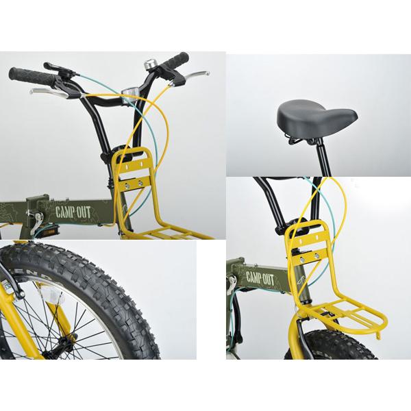 愛知県限定 キャプテンスタッグ 折りたたみ自転車 キャンプアウト オリーブ キャプテンスタッグ 折りたたみ自転車 ワイルダー FDB206