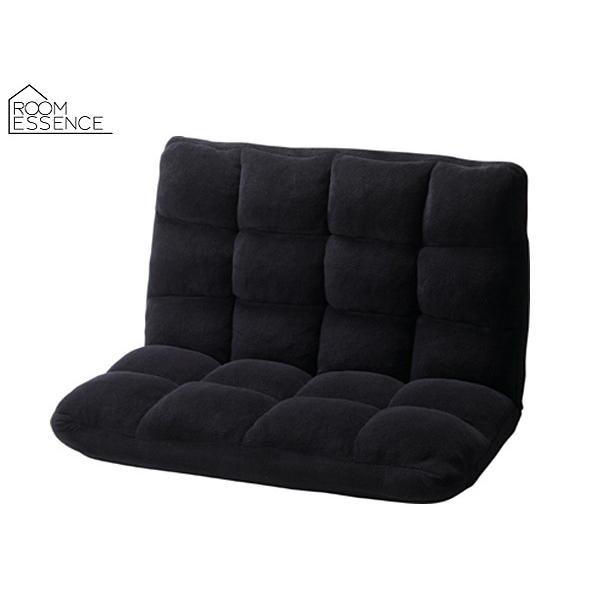 東谷 もこもこワイドリクライナー ブラック 黒 座椅子 二人 リクライニング チェア おしゃれ FKC-005BK あずまや メーカー直送 送料無料