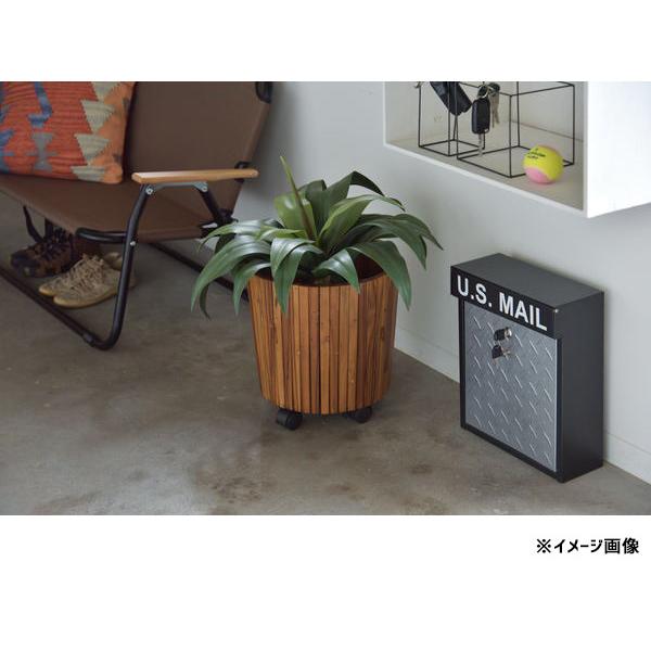 東谷 ウッドプランターS 天然木 植木鉢 キャスター付 移動可能 GUY-813