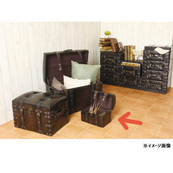 東谷 トランク 収納ボックス 茶 黒 収納ケース アンティーク