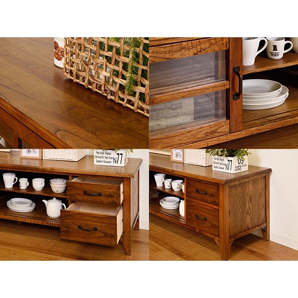 東谷 ティンバー ローボード ワイド ブラウン W150×D40×H45 PM