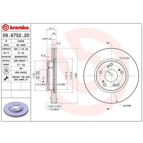 ブレンボ ディスクローター ストリーム RN6 '06/07〜 ※Rear DRUM DISC フロント ホンダ brembo ...