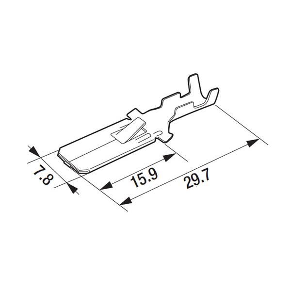 日立 Astemo 312差込形プラグ シェルセット用端子 1袋 50個入 適用電線0.50〜2.00sq B-53 ネコポス送料無料｜yabumoto｜03