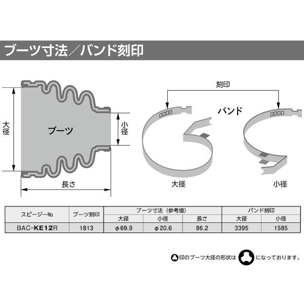 ミヤコ自動車工業　ドライブシャフトブーツ　BAC-KE12R 国内外の人気 ドライブシャフトブーツ ミヤコ自動車工業 BAC