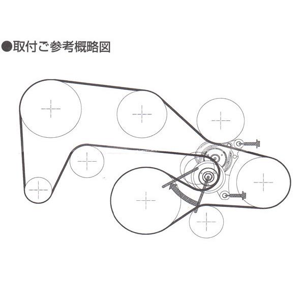 NV350キャラバン VR2E26 CS4E26 KS2E26 KS4E26 Vベルトオートテンショナー BANDO バンドー製 11955-3XN0B BFAT030 送料無料｜yabumoto｜02