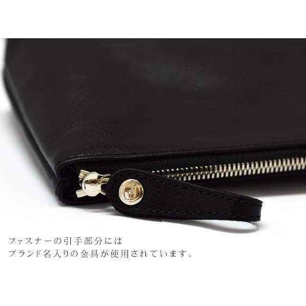 CALF カーフ 本革 レザーポーチ LLサイズ レッド red 日本製 大きめ 旅行 トラベル 鞄 整理 Leather 赤 送料無料_3