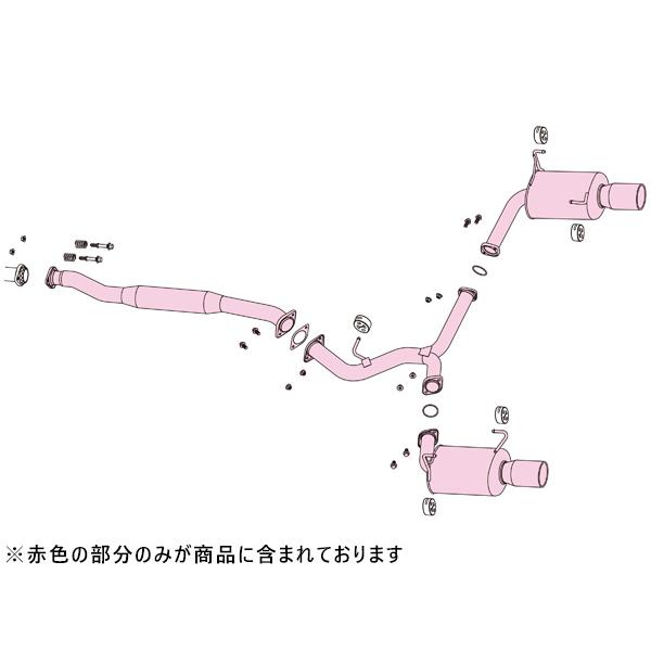 フジツボ マフラー A-R エーアール GVB WRX STI 4door EJ20 H22.7〜H26.8 570-63083 法人のみ配送 送料無料の画像