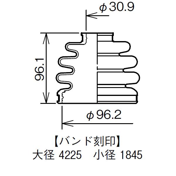 アルファード ヴェルファイア ATH20W GGH20W GGH25W MNH10W ドライブシャフトブーツ フロント アウタ側 片側 1個 ミヤコ 分割式 M-562G|プロツールショップヤブモト|02