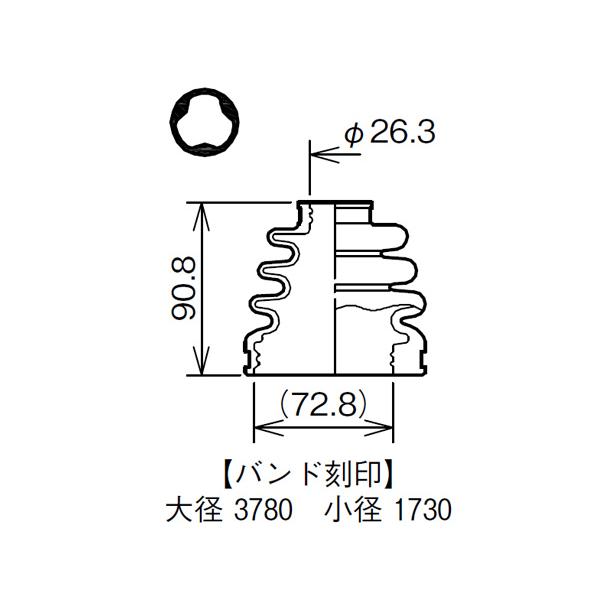 Miyaco アレックス ZZE122 ZZE124 ドライブシャフトブーツ