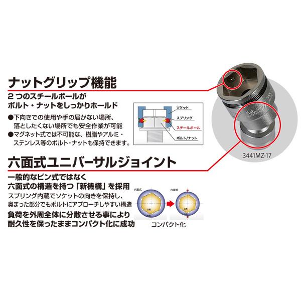 コーケン Z-EAL ナットグリップ ユニバーサル ソケット 5種 コーケン Z-EAL ナットグリップ ユニバーサル ソケット 5種