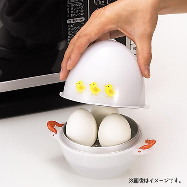 NEWレンジピヨ (3エッグ) パール金属 CC-1148 / 日本製 電子レンジ調理  3個用 ゆで卵 茹で卵 ゆでたまご 半熟 固ゆで かわいい 可愛い 簡単 時短 便利｜yacom-tokyo｜05