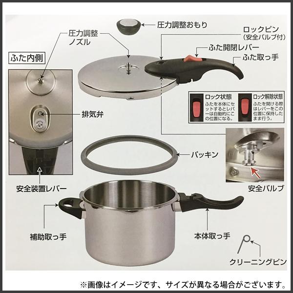 片手圧力鍋 4.5L 軽量単層NEO パール金属 HB-1735 / 20cm 7合炊き IH