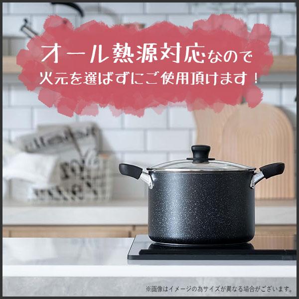 パール金属 寸胴鍋 21cm ガラス蓋付 IH対応 マーブル パール金属 寸胴鍋 21cm ガラス蓋付 IH対応 マーブル